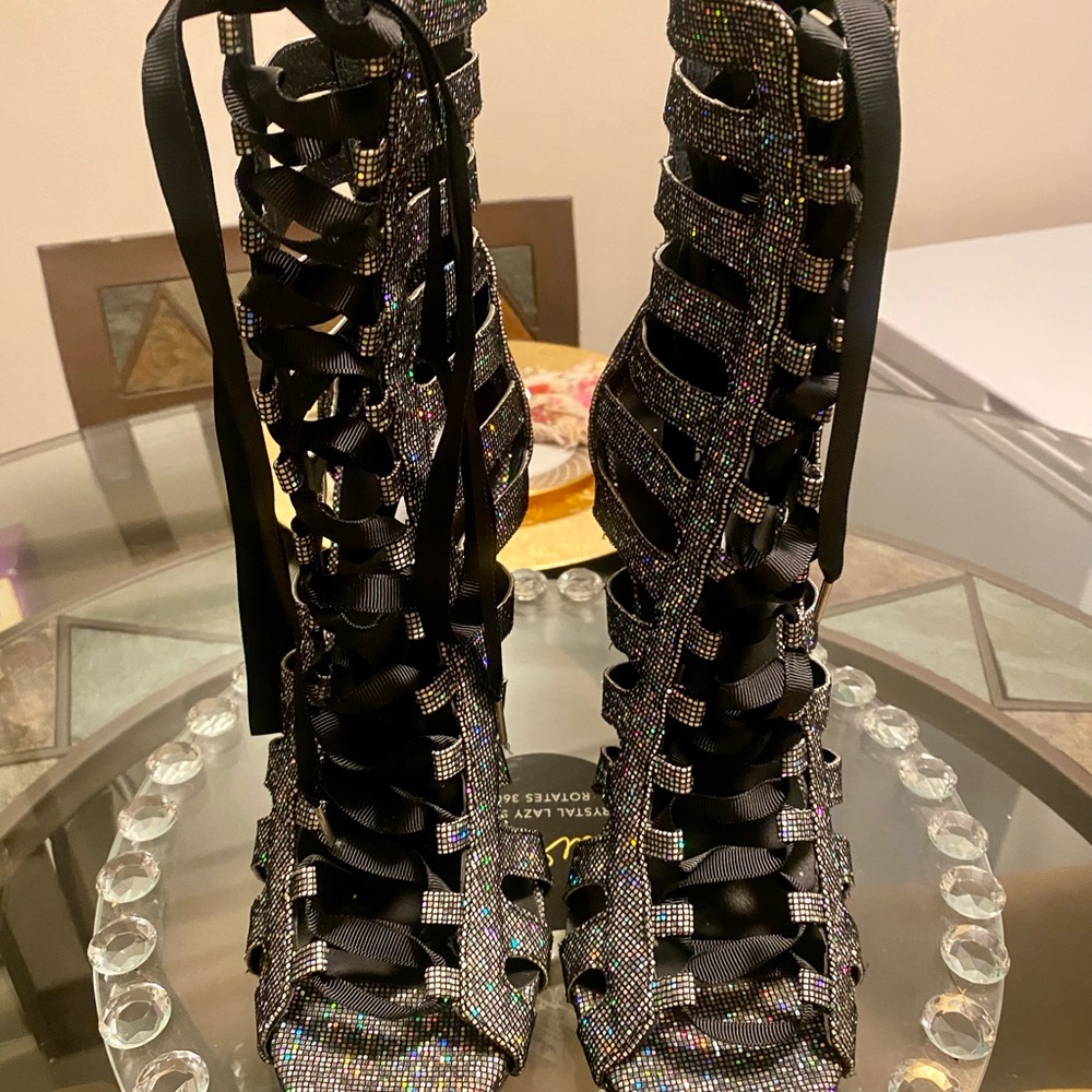 COPY - Steve Madden size 8 lace up heels.